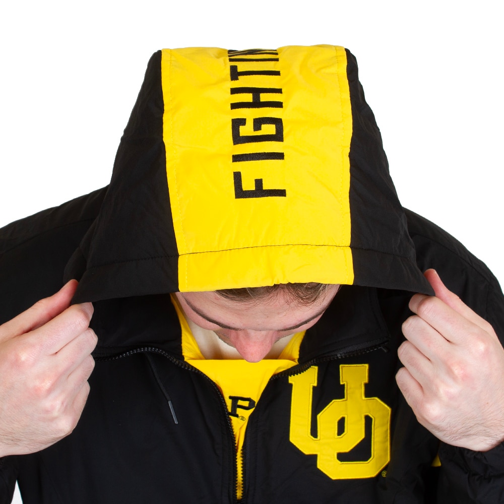 Interlocking UO, Black, Coat/Jacket, Polyester, Men, Portland Gear, Legacy, Anorak, 1/4-Zip, 986748